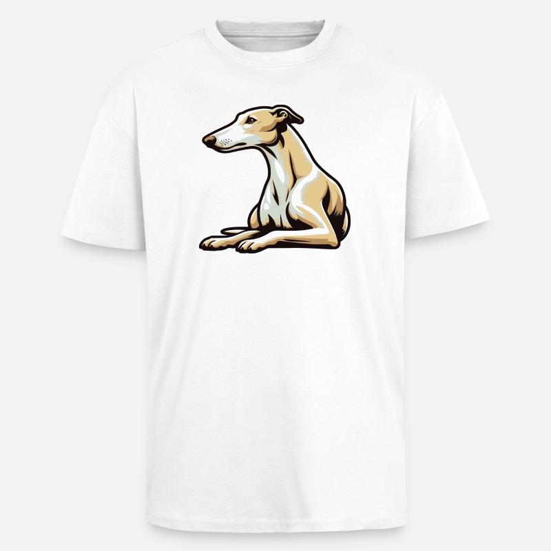 Windhund - Oversized Heavyweight Unisex T-Shirt - Weiß