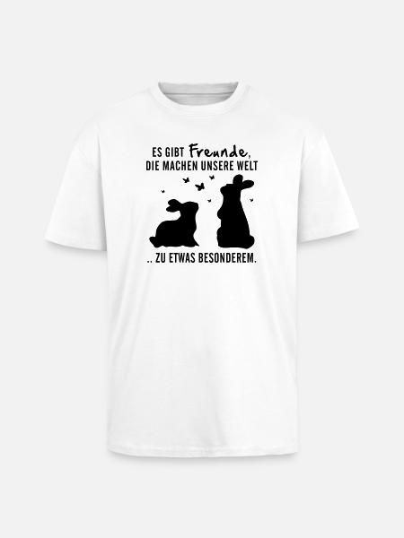 Freunde Hasen Leben - Oversized Heavyweight Unisex T-Shirt - Weiß