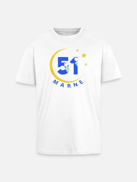 51 - Unisex Oversized Heavyweight T-shirt - white