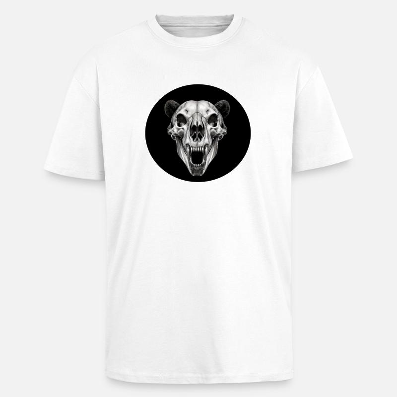 Schädel - Oversized Heavyweight Unisex T-Shirt - Weiß
