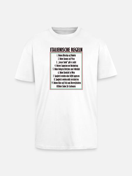Italienisch, typisch, Italien - Oversized Heavyweight Unisex T-Shirt - Weiß