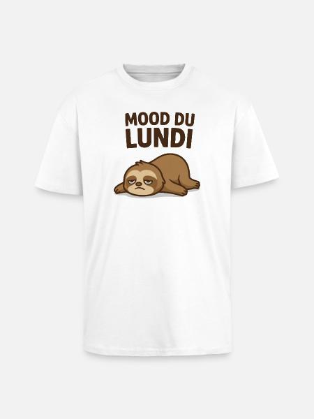 mood du lundi - T-shirt unisexe oversize épais - blanc
