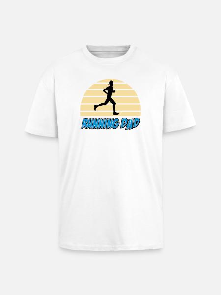 Running dad - T-shirt unisexe oversize épais - blanc
