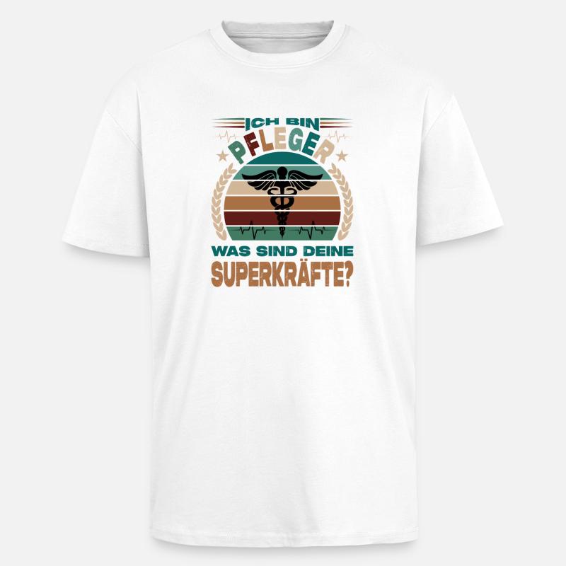 Pfleger Geschenke Krankenpfleger Abschluss - Oversized Heavyweight Unisex T-Shirt - Weiß