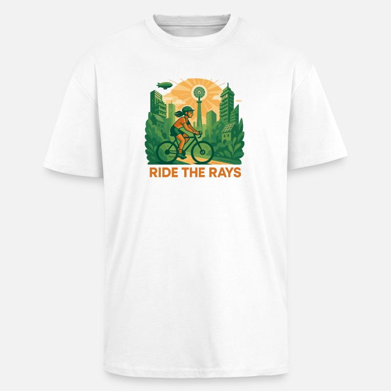 Ride the Rays - Oversized Heavyweight Unisex T-Shirt - Weiß