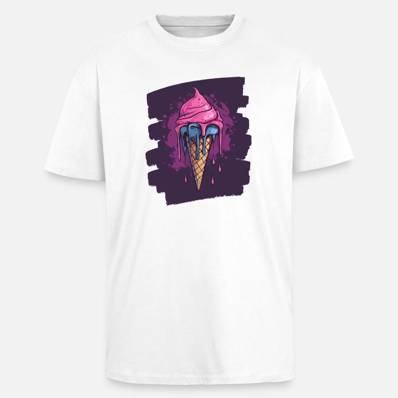 Eiscreme Eis - Oversized Heavyweight Unisex T-Shirt - Weiß