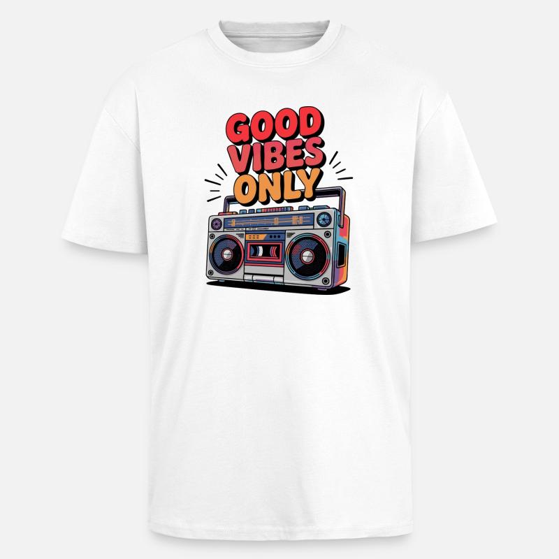 Nur gute Stimmung - Oversized Heavyweight Unisex T-Shirt - Weiß