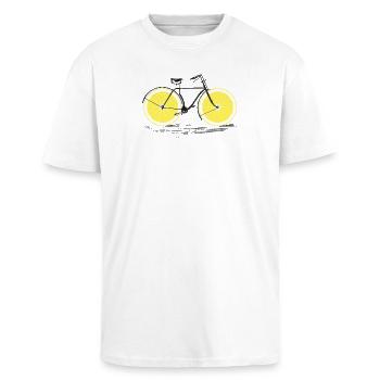 Cycle des agrumes - T-shirt unisexe oversize épais - blanc - Devant - Alina (178cm) & Michal (187cm)
