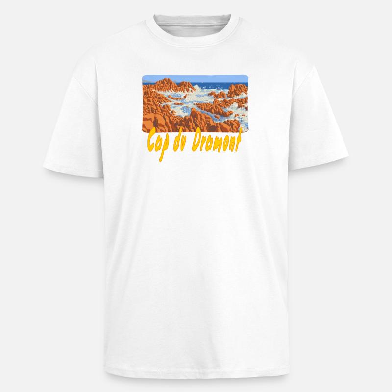 Cap du Dramont - Oversized Heavyweight Unisex T-Shirt - Weiß