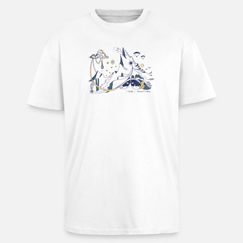 Outdoor Adventures - Oversized Heavyweight Unisex T-Shirt - Weiß