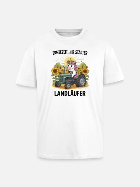 Harvest Time Landläufer - Unisex Oversized Heavyweight T-shirt - white