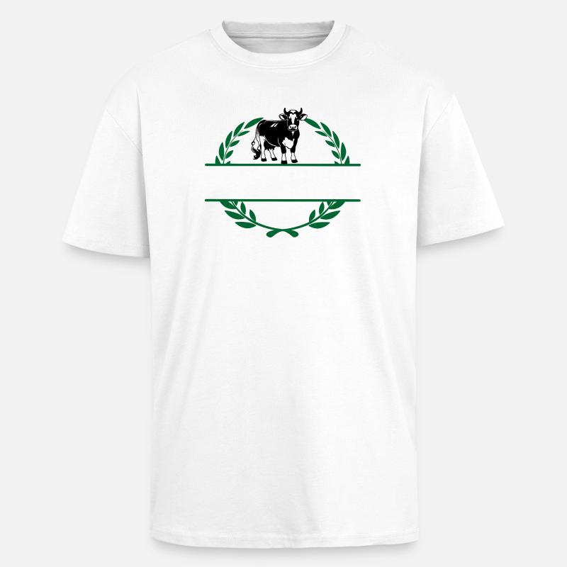 Milchkuh mit eigenem Namen - Oversized Heavyweight Unisex T-Shirt - Weiß