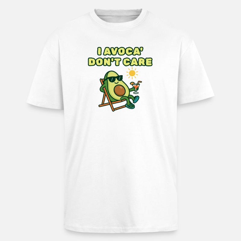 Avocado Chill: Mir ist Avoca egal. - Oversized Heavyweight Unisex T-Shirt - Weiß