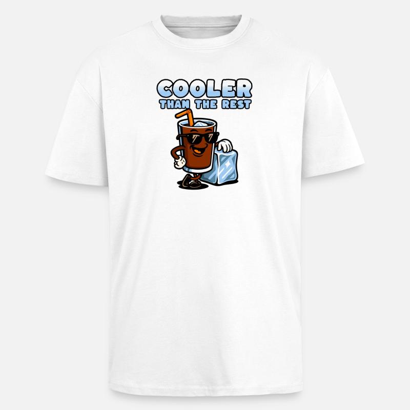 Cola-Figur mit Eiscreme und Sonnenbrille - Oversized Heavyweight Unisex T-Shirt - Weiß