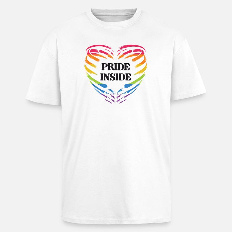 LGBT Pride Monat - Pride Inside - Oversized Heavyweight Unisex T-Shirt - Weiß