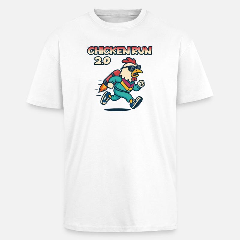 Pack Aventure Chicken Run 2.0 - T-shirt unisexe oversize épais - blanc