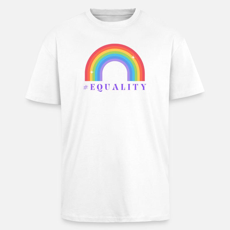 Pride Month Equality - Unisex Oversized Heavyweight T-shirt - white