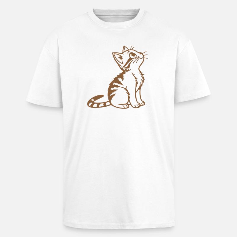 Süßes Kätzchen - Oversized Heavyweight Unisex T-Shirt - Weiß
