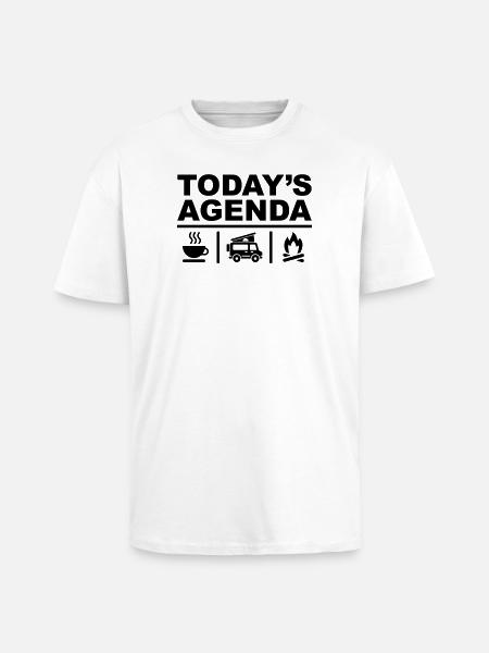 Today's Agenda - Unisex Oversized Heavyweight T-shirt - white