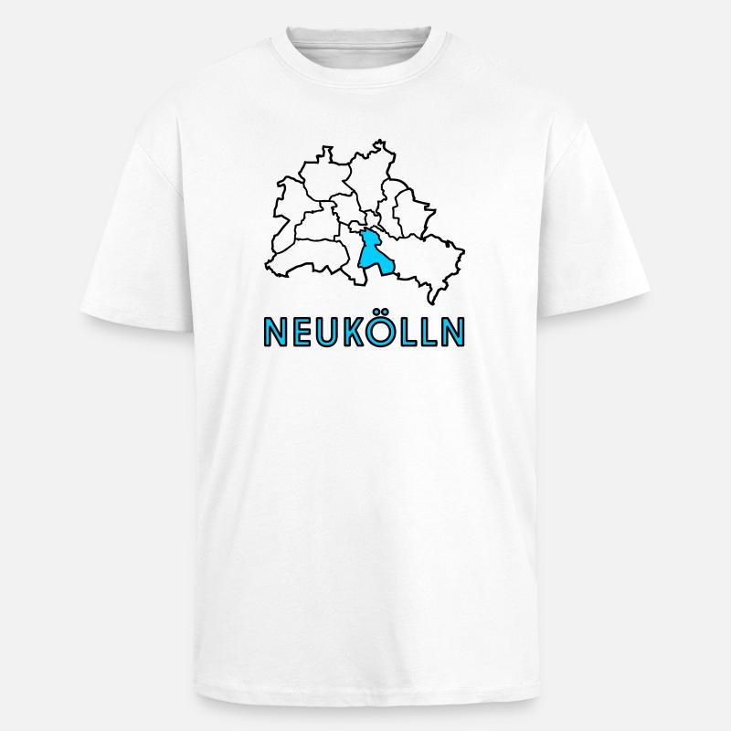 NEUKÖLLN, un quartier de Berlin - T-shirt unisexe oversize épais - blanc