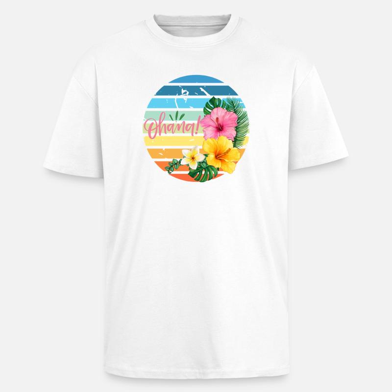 Ohana - Oversized Heavyweight Unisex T-Shirt - Weiß
