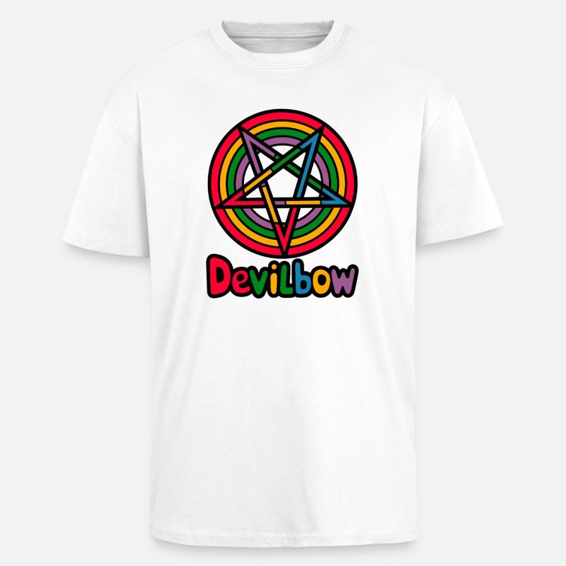 Devilbow - Unisex Oversized Heavyweight T-shirt - white