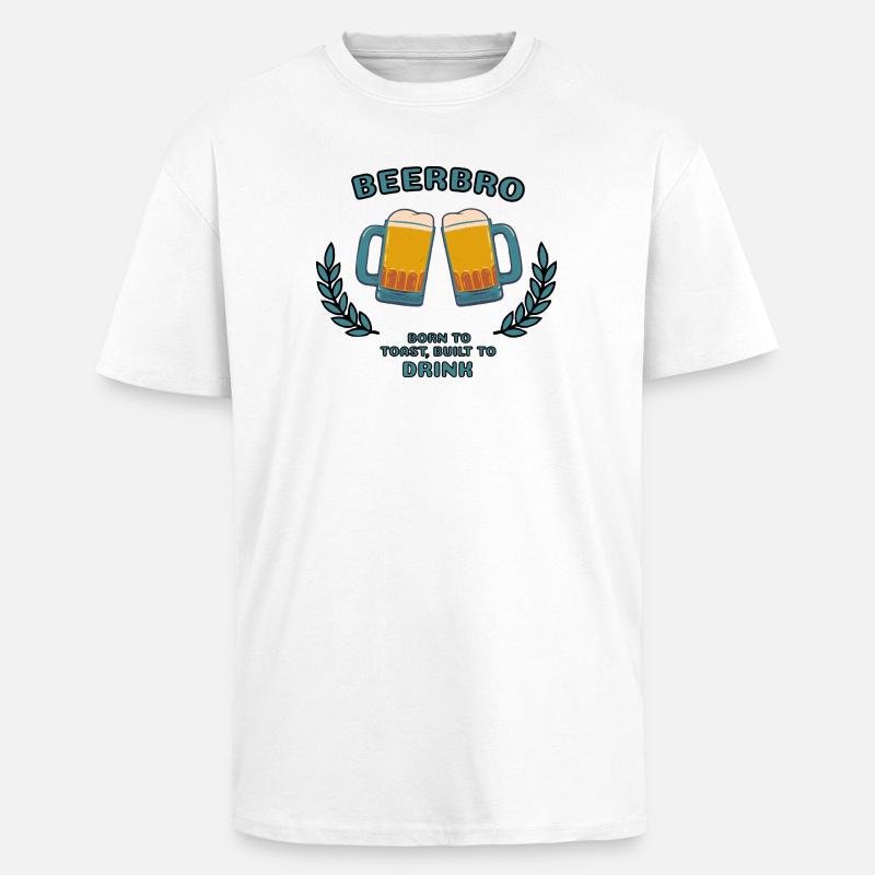 BEERBRO - Oversized Heavyweight Unisex T-Shirt - Weiß
