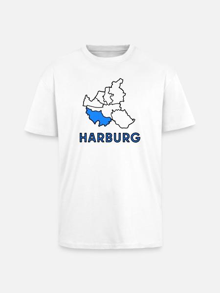 Harburg, un quartier de Hambourg - T-shirt unisexe oversize épais - blanc
