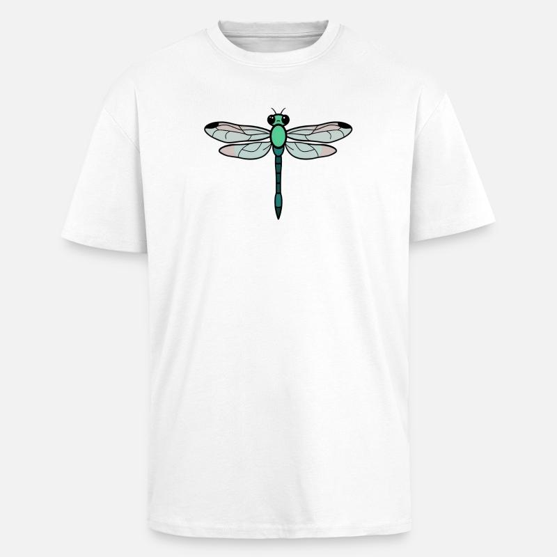 Libelle - Oversized Heavyweight Unisex T-Shirt - Weiß