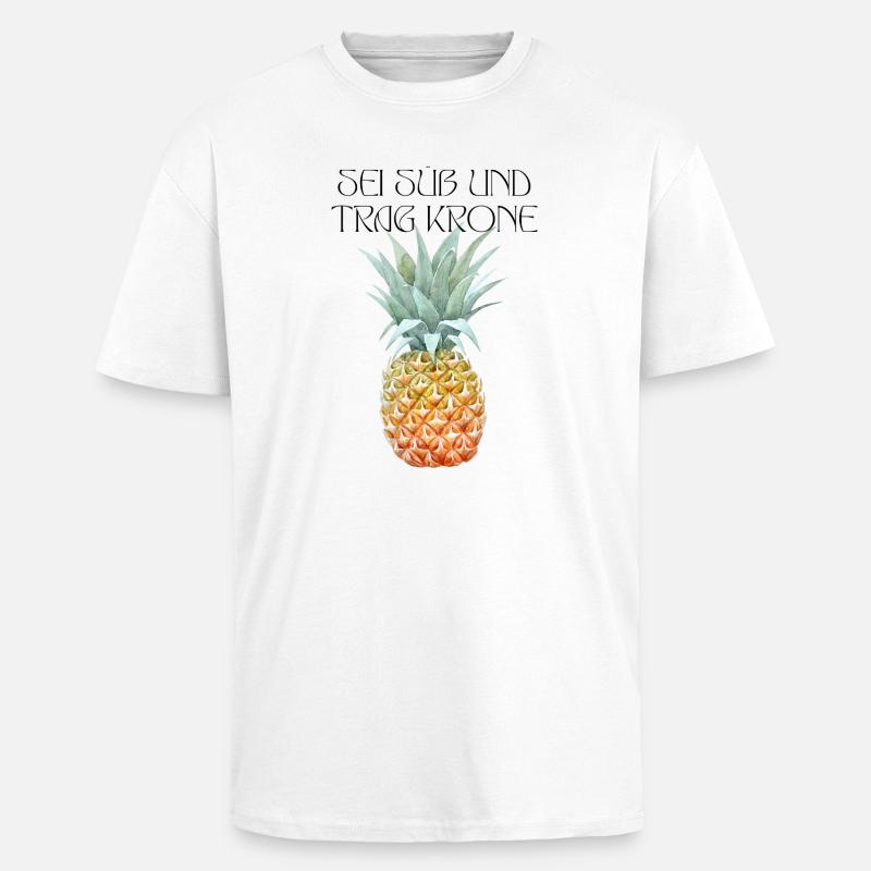 Sei süß und trag Krone - Oversized Heavyweight Unisex T-Shirt - Weiß