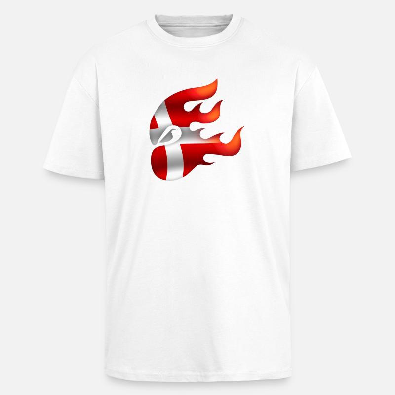 Drapeau du Danemark - Danemark - Ninja - T-shirt unisexe oversize épais - blanc