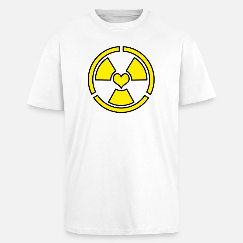 Love Radiation - Unisex Oversized Heavyweight T-shirt - white