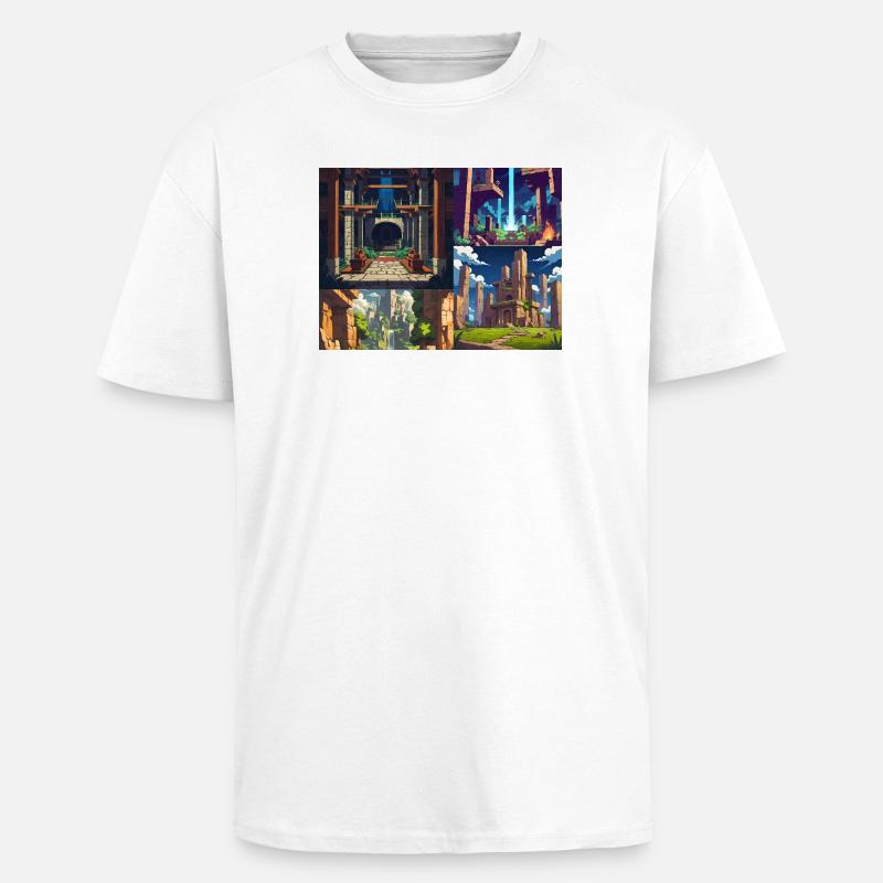 Nur noch eine Ebene - Oversized Heavyweight Unisex T-Shirt - Weiß
