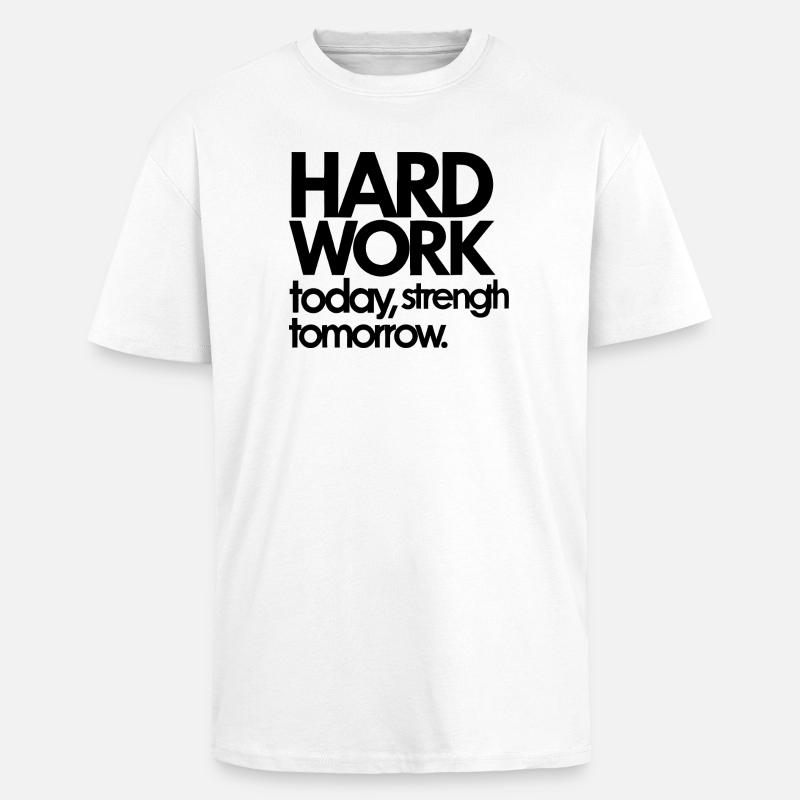 Abstraktes geometrisches Muster auf dunklem Hintergrund - Oversized Heavyweight Unisex T-Shirt - Weiß
