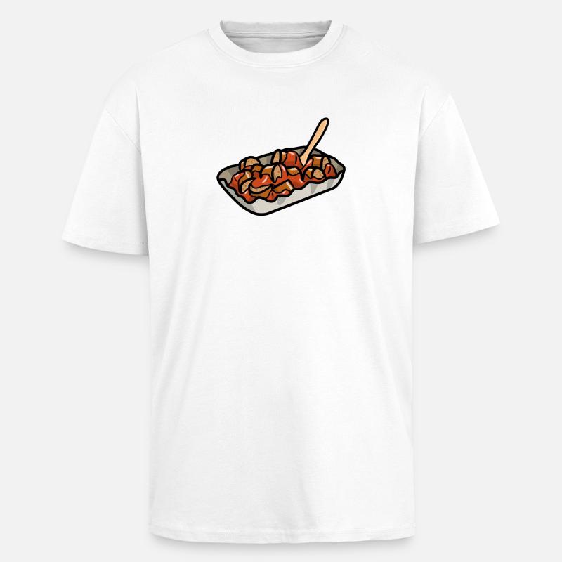 Berlin Currywurst Bratwurst Wurst Curry Grill - T-shirt unisexe oversize épais - blanc