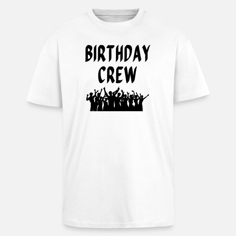 Équipe d’anniversaire - T-shirt unisexe oversize épais - blanc