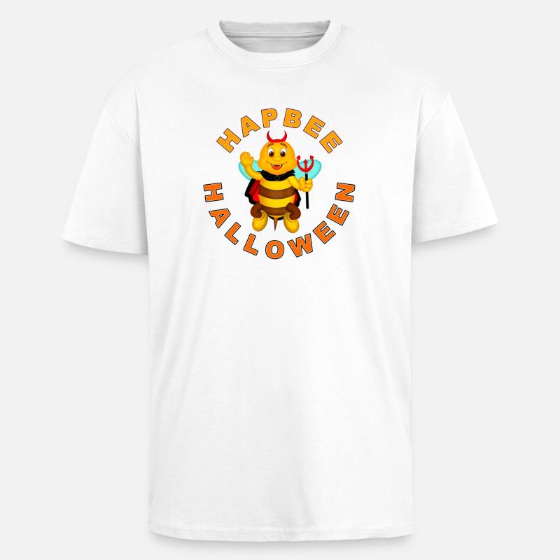 HAPBEE Halloween mit Text 2 - Oversized Heavyweight Unisex T-Shirt - Weiß