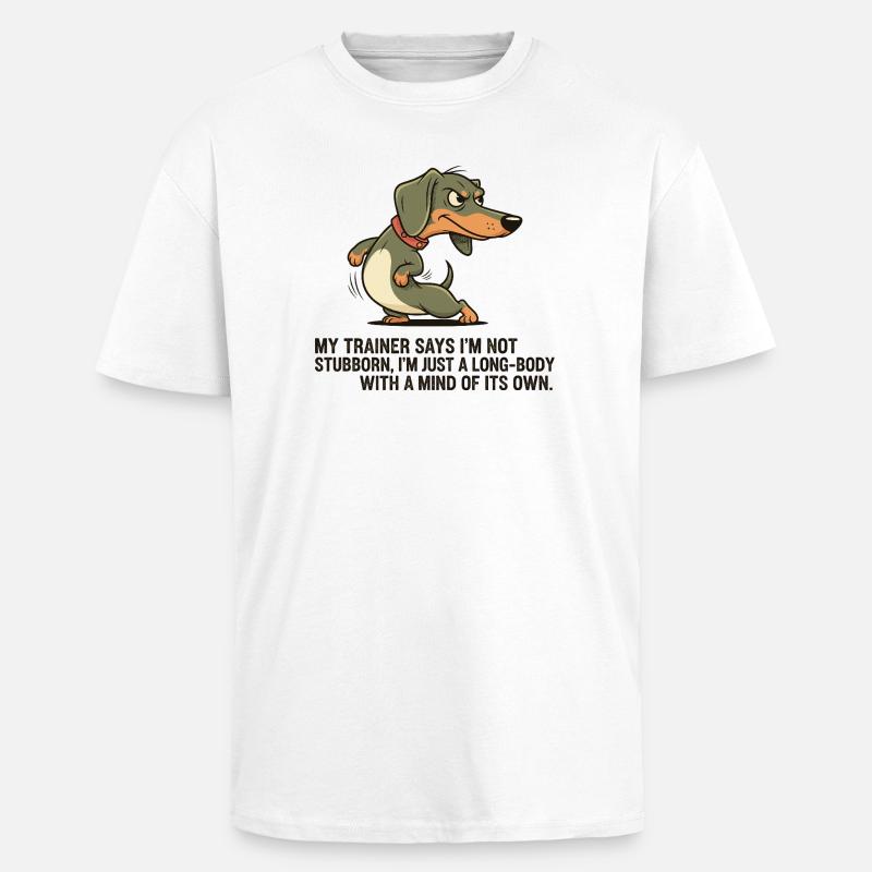 Langkörper mit eigenem Kopf - Oversized Heavyweight Unisex T-Shirt - Weiß