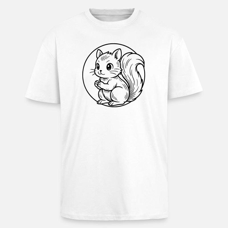 Eichhörnchen - Oversized Heavyweight Unisex T-Shirt - Weiß