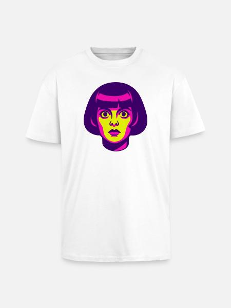 Hypno Beauty 60s - Unisex Oversized Heavyweight T-shirt - white
