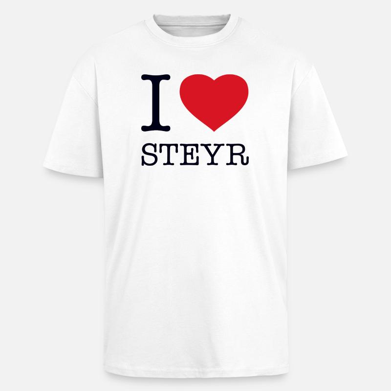 J’adore Steyr - T-shirt unisexe oversize épais - blanc