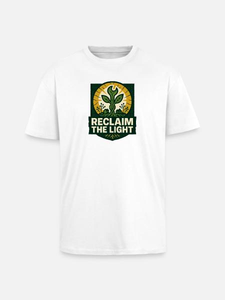 Reclaim the Light – Solarpunk - Unisex Oversized Heavyweight T-shirt - white