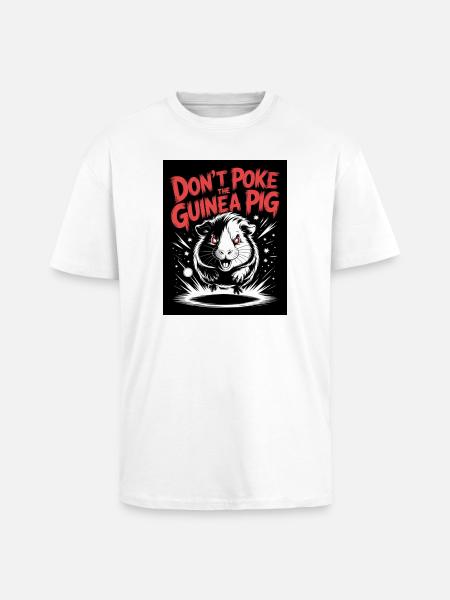 Warnung vor gefährlichem Meerschweinchen - Unisex Oversized Heavyweight T-shirt - white