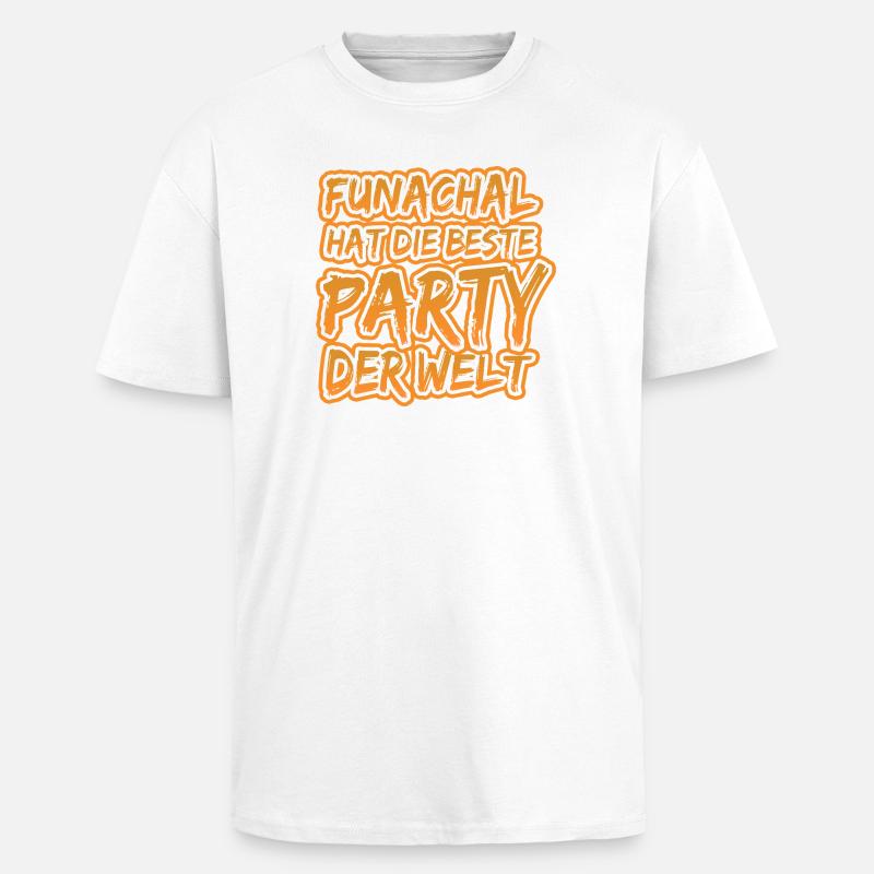 Funachal - T-shirt unisexe oversize épais - blanc