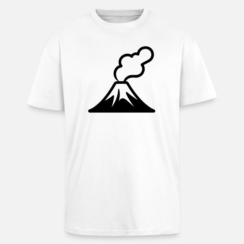 Vulkan - Oversized Heavyweight Unisex T-Shirt - Weiß