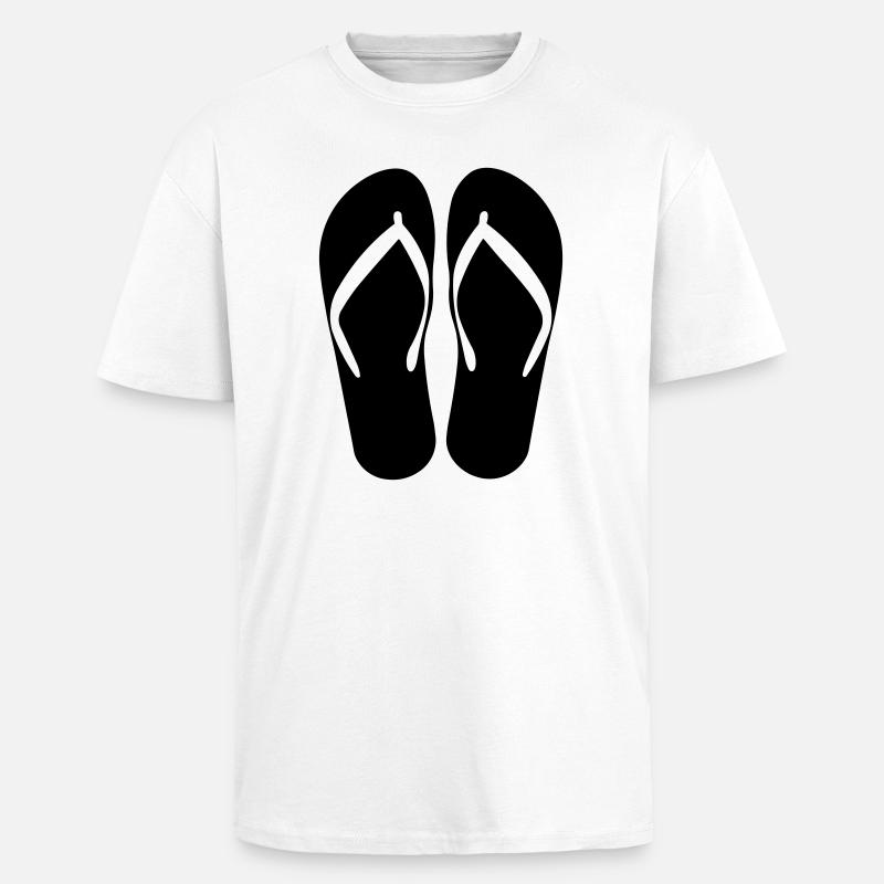 plage - T-shirt unisexe oversize épais - blanc