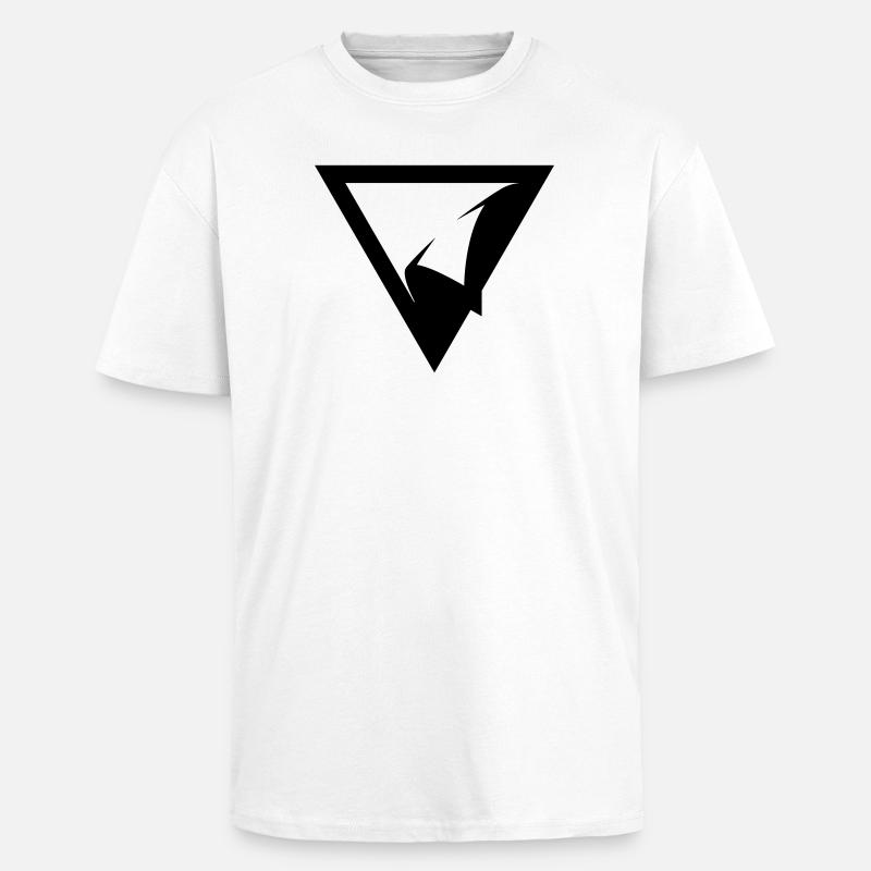 TRIANGLE PATCH - Oversized Heavyweight Unisex T-Shirt - Weiß