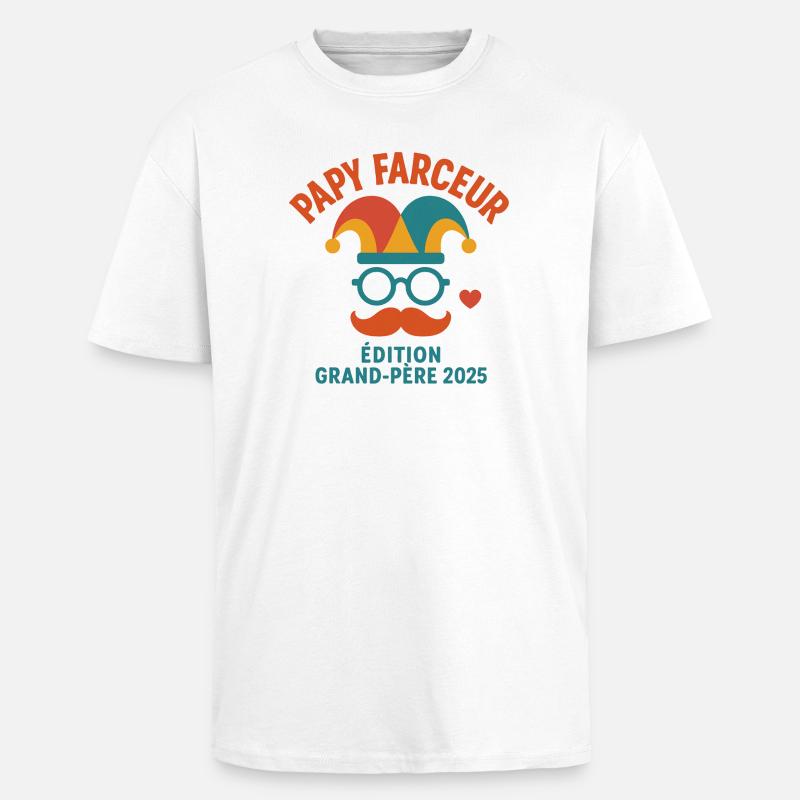 Opa Prankster – Opa Edition 2025 - Oversized Heavyweight Unisex T-Shirt - Weiß