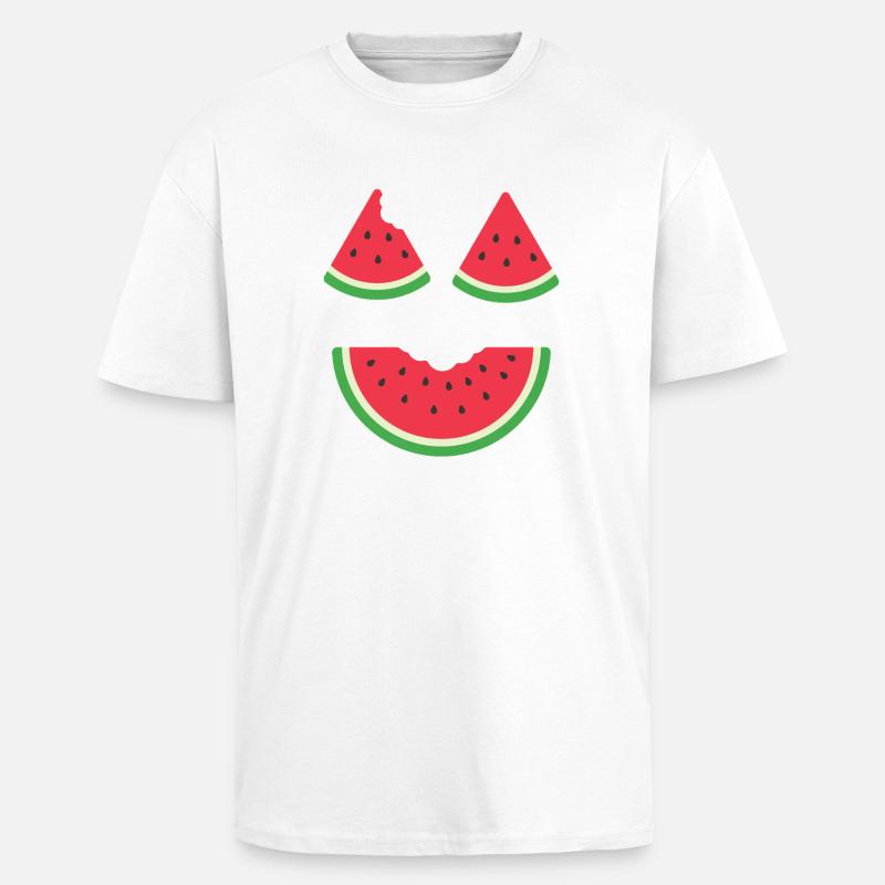 Costume de melon Carnaval Pastèque - T-shirt unisexe oversize épais - blanc