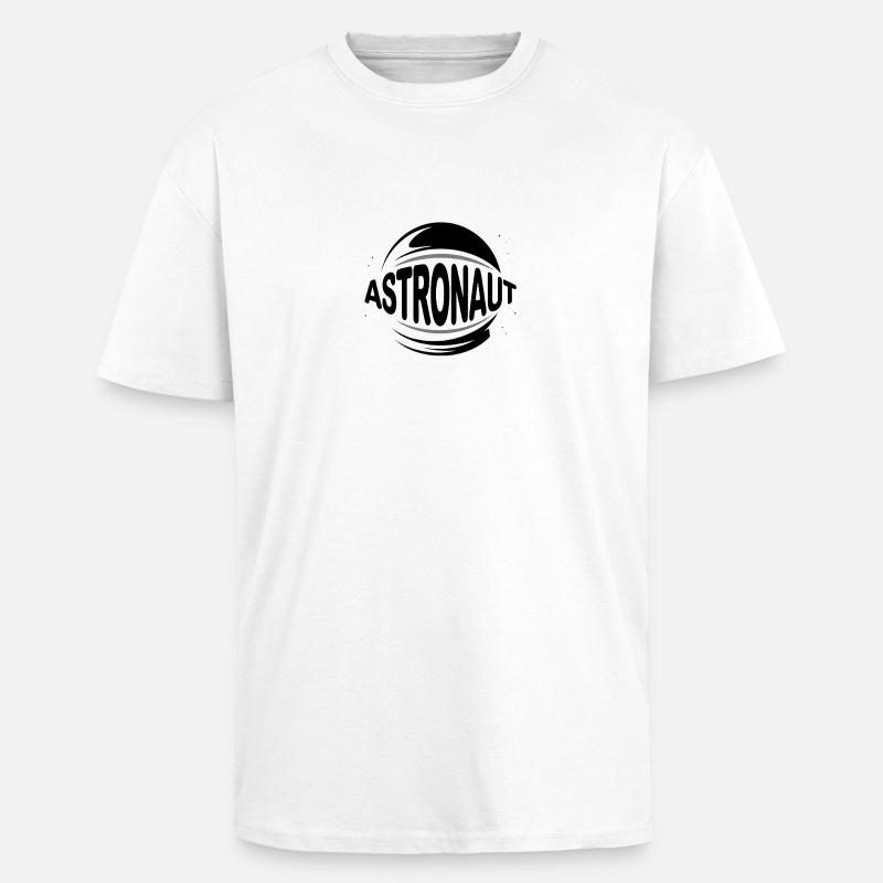 Astronaute - Cool Astonomy Logo - T-shirt unisexe oversize épais - blanc